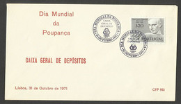 Portugal Cachet Commémoratif  Journée Mondiale D'Epargne Banque CGD 1971 Event Postmark Savings Day - Annullamenti Meccanici (pubblicitari)