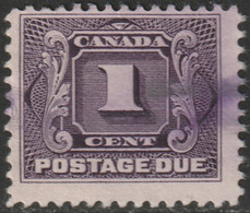 Canada 1928 Sc J1c Mi P1 Yt Taxe 1 Postage Due Used Reddish Violet - Strafport