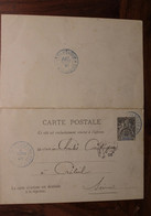 1906 Farafangana Madagascar France Cover Entier Groupe Carte Réponse - Covers & Documents