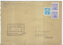 BIG COVER - Cuba Letter Via Yugoslavia 1969 - Brieven En Documenten