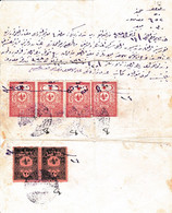 Turkey & Ottoman Empire - Turkish Air Agency Aid Stamp & Rare Document With Stamps - 189 - Lettres & Documents