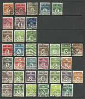 Denmark 1905-1963 Wellenlinien Lot Stamps, O - Verzamelingen