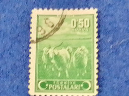 TÜRKİYE.-1940-50-  0.50K  İNSCRİPTİON : TÜRKİYE  CUMHURİYETİ  CRESCENTS  AND STAR  DAMGALI - Used Stamps