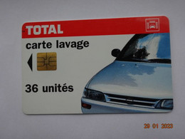 CARTE A PUCE CHIP CARD  CARTE LAVAGE AUTO TOTAL 36 UNITES - Lavage Auto