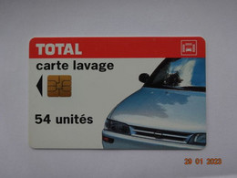 CARTE  A PUCE CHIP CARD CARTE LAVAGE AUTO TOTAL 54 UNITES - Car-wash