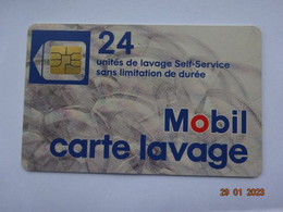 CARTE  A PUCE CHIP CARD CARTE LAVAGE AUTO MOBIL  24 UNITES - Lavage Auto