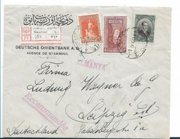 TÜRKEI 183 / Einschreiben, Mischfrankatur Nach Leipzig 1928 - Covers & Documents