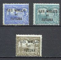 WALLIS Et FUTUNA ⭐⭐ TAXE > Yvert N° 1 + 3 + 7 ⭐⭐ Neuf Luxe - MNH ⭐⭐ Petite Rousseur Visible Au Dos - Strafport