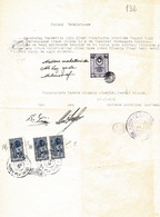 Turkey & Ottoman Empire -  Fiscal / Revenue & Rare Document With Stamps - 136 - Lettres & Documents