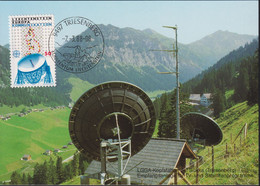 1988 Liechtenstein MC 80 Mi: LI 937°, Y&T: LI 878°, ZNr. LI 877°, Europa, Radioteleskop - Autres & Non Classés