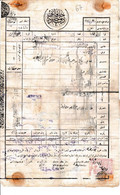 Turkey & Ottoman Empire -  Fiscal / Revenue & Rare Document With Stamps - 67 - Lettres & Documents