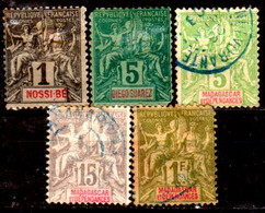 Madagascar -4- POST STAMPS, Issued By 1896-1906 - Quality In Your Opinion. - Other & Unclassified