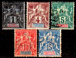 Madagascar -5- POST STAMPS, Issued By 1896-1906 - Quality In Your Opinion. - Other & Unclassified