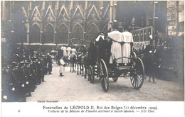 CPA Carte Postale Belgique Bruxelles Funéraille De Léopold II  En 1909 VM62610 - Personnages Célèbres