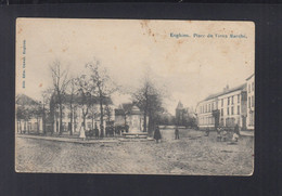 Belgien PK Enghien Place De Vieux Marche Feldpost Bahnpost 1915 - Edingen