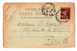 TB 3905 - 1923 - Entier Postal - MELUN Pour Mme KOSSENKO à PARIS - Standaardpostkaarten En TSC (Voor 1995)