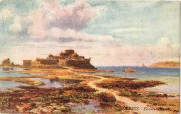 Elizabeth Castle, Jersey, "The Channel Islands"-illus.H.Wimbush-Raphael Tuck "Oilette"-no.7319 - Wimbush