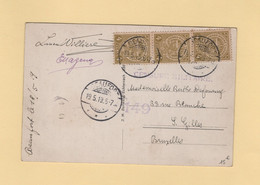 Luxembourg - Beaufort - 19-5-1919 - CP 5 Mots Destination Belgique - Censure Militaire - 1907-24 Ecusson