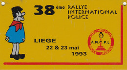 LIEGE  38 EME RALLYE INT. POLICE AUTO-MOTO CLUB POLICE LIEGEOISE - Rallyeschilder