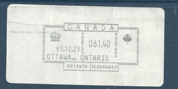 Vignette D'affranchissement De Guichet - Ottawa - Vignettes D'affranchissement (ATM) - Stic'n'Tic