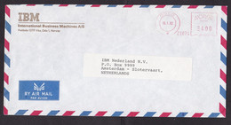 Norway: Cover, 1982, Meter Cancel, Sent By IBM Computer Company (traces Of Use) - Lettres & Documents