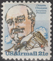 ETATS-UNIS USA Poste Aérienne Air Mail  87 ** MNH Octave CHANUTE Pionnier De L'aviation Biplan 1979 - 3b. 1961-... Neufs