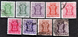 Timbres De Service De L'Inde 1976 -1980 Capital Of Asoka Pillar  Stampworld N°  192 à 196A_198 à 200 - Timbres De Service