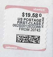 United States Of America USA 2023 Cover From Lake Worth To Biguaçu Brazil By Jamaica NY Meter Stamp ATM Stamps.com - Cartas & Documentos