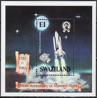 Swaziland 1983 Espace Navette Columbia Habité Vol Vaisseaux Spatiaux M S MNH - Otros & Sin Clasificación