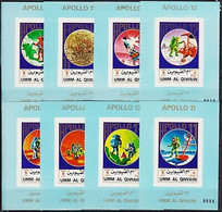 Umm Al Qiwain 1972 Espace Apollo 11- 17 Missions Astronautes Imperf DeLuxe MNH - Other & Unclassified