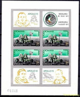 Roumanie 1971 Espace Apollo 15 Lune Rover Astronautes Imperf M S MNH Mi.250€ - Altri & Non Classificati