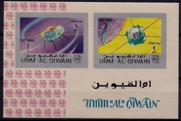 Umm Al Qiwain 1966 UIT - UIT Espace Télécommunications Communications Imperf MNH - Autres & Non Classés