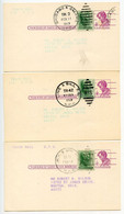 United States 1969 Scott UX48 Lincoln 5 Uprated Postal Cards, Mix Of Railway Post Office Postmarks - 1961-80