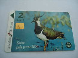 LATVIA  USED  CARDS  BIRDS  BIRDS - Otros & Sin Clasificación