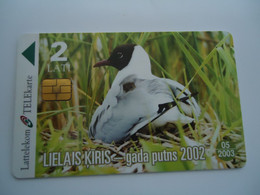 LATVIA USED  CARDS  BIRDS BIRD DUCKS - Otros & Sin Clasificación