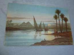 Le Caire - Pyramids And River Nile At Moonlight - N° 5 - Editions Papazoglou -Cohen - - Piramiden