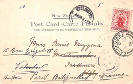 Ac6683 - NEW ZEALAND -  POSTAL HISTORY -  POSTCARD To Italy : Porangahau WAIPUKURAU Dannevirke WELLINGTON  1904 - Cartas & Documentos