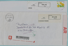 2 BLASTERS Waarvan 1 PP : Postpunt (2010-2012), 6950 NASSOGNE + 6953 FORRIERES Op Aangetekende Zending - 2000-...