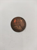 ROYAUME UNI 1/2 PENNY GEORGES III TETE LAUREE BRITANNIA 1772 - B. 1/2 Penny