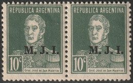 Argentina 1931 Sc OD222B  Official Pair MNH** - Service