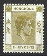 HONG KONG.....KING GEORGE VI...(1936-52..)....30c.......SG151a..........(CAT.VAL.£28...).......MH.... - Nuevos