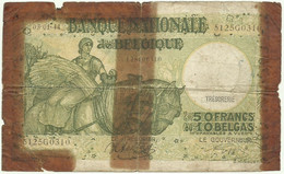 Belgium - 50 Francs Ou 10 Belgas - 03.01.1944 - Pick: 106 - Banque Nationale De Belgique - 50 Francs-10 Belgas
