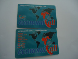 GREECE USED PREPAID 2   CARDS  ECONOMICALL - Jungle