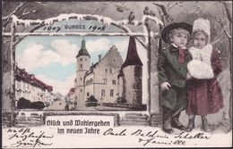 Sursee  Rathaus Color Neujahrskarte - Sursee