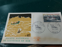 365 // ENVELOPPE  PREMIER JOUR 1974  SAUVETAGE EN MER - Andere & Zonder Classificatie