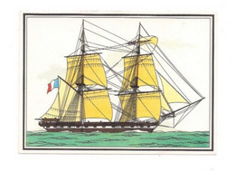 Collection Des CADEAUX TINTIN - CHROMO MARINE -    BRICK DE GUERRE 1820   - Série 14  N° 100 - - Chromos