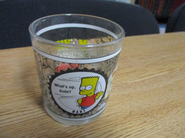 Old Promo Glass Advertising Verre Publicite Nutella Portugal Bart Simpsons - Nutella