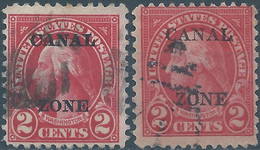 United States,U.S.A,1924 -1933  Overprinted "CANAL/ZONE"on 2c , Used - Zona Del Canal