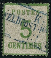 France Alsace-Lorraine N°4 Oblitéré Feldpost En Bleu - B/TB - Usati