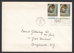 1971 United Nations New York Plain First Day Cover Displaying Pablo Picasso Art Stamps To Binghamton NY - Briefe U. Dokumente